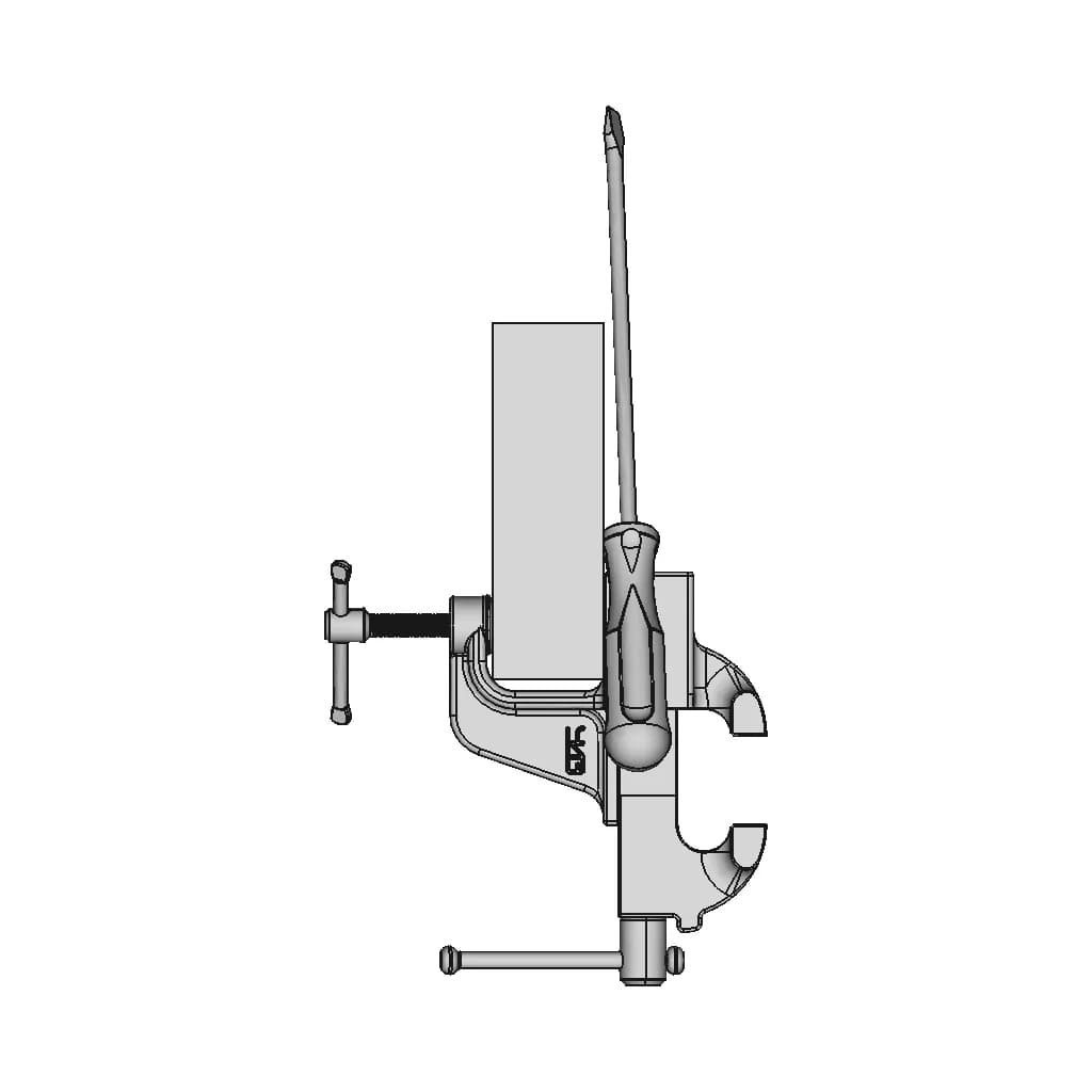 Mechanical Bench Vise And Slotted Screwdriver - Standard Mechanical Component_0_270_degree_snapshot