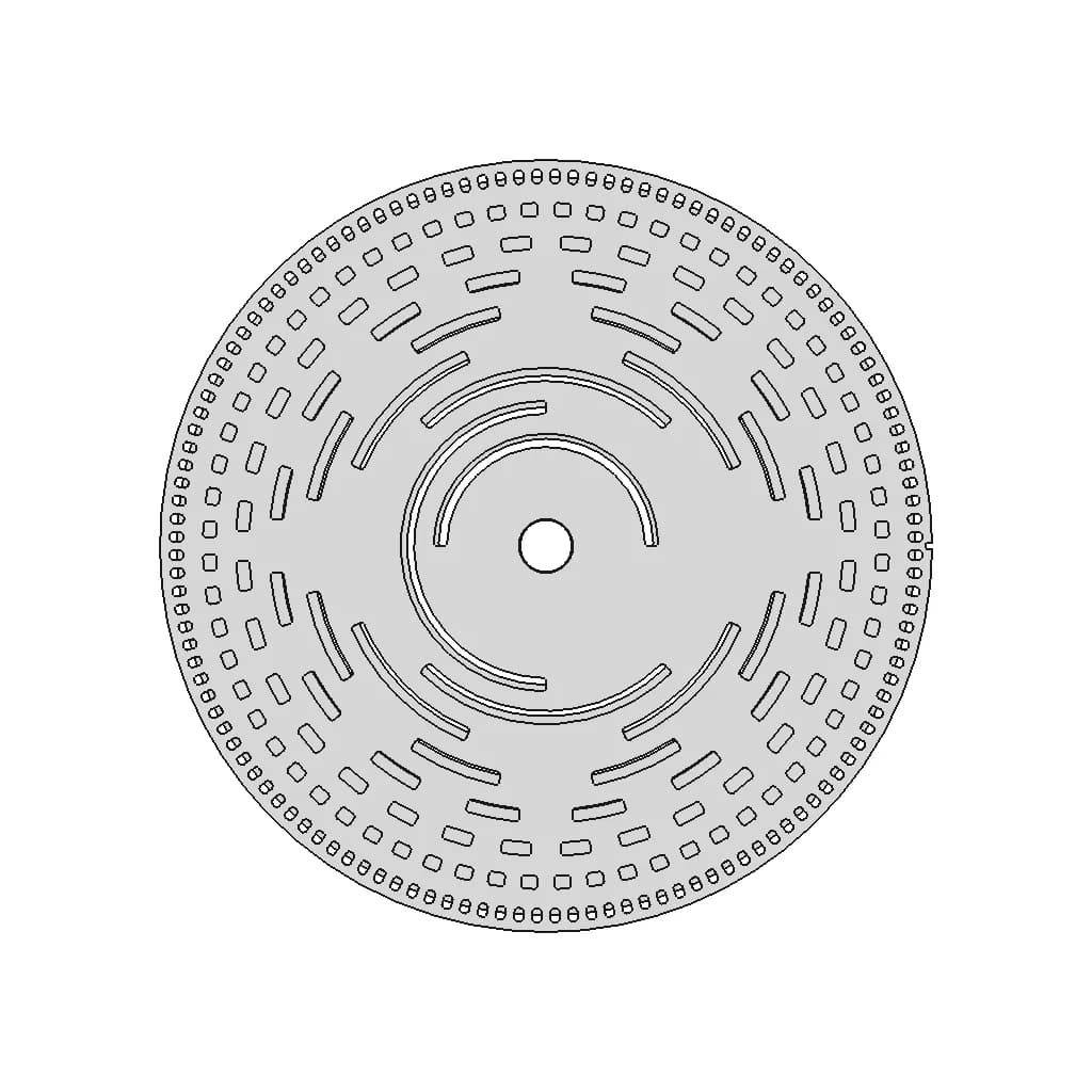 9 Bit Encoder Disc | 3D Engineering Design File_270_0_degree_snapshot