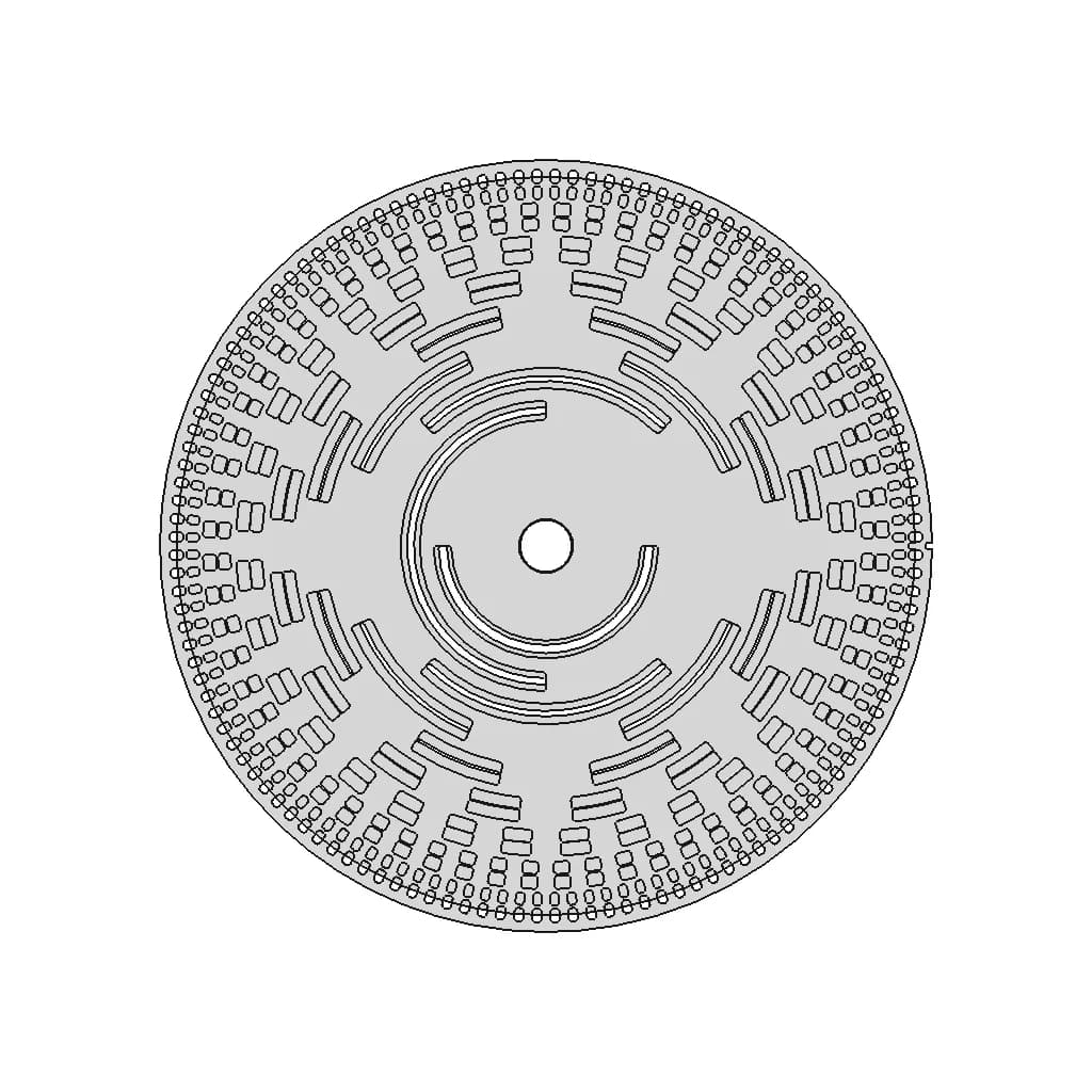 9 Bit Encoder Disc | 3D Engineering Design File_90_0_degree_snapshot
