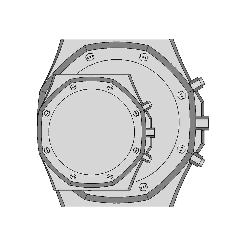 Audemars Piguet Royal Oak Watch Case | 3D Engineering Design File_90_0_degree_snapshot