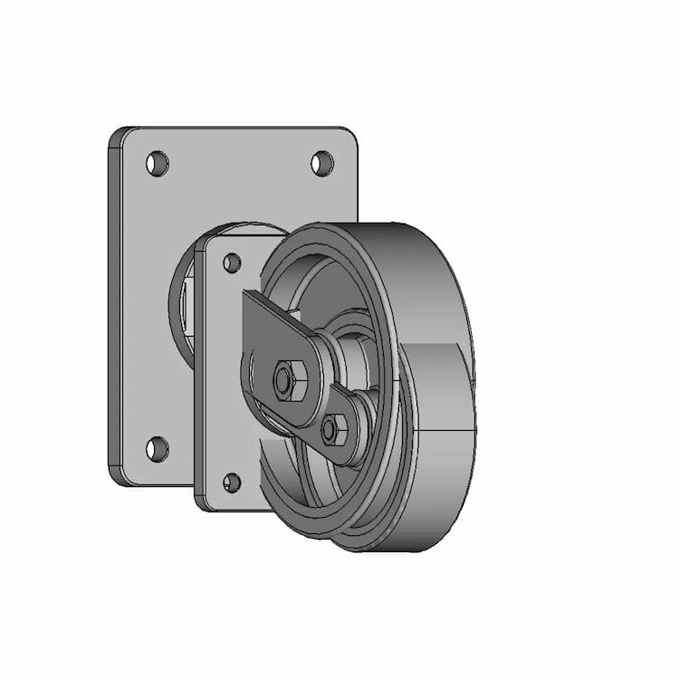 Iron And Polyurethane Wheel - Downloadable CAD Representation