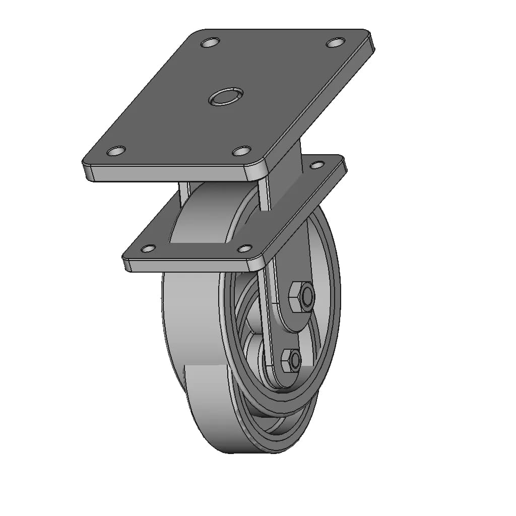 Iron And Polyurethane Wheel - Downloadable CAD Representation_60_30_degree_snapshot