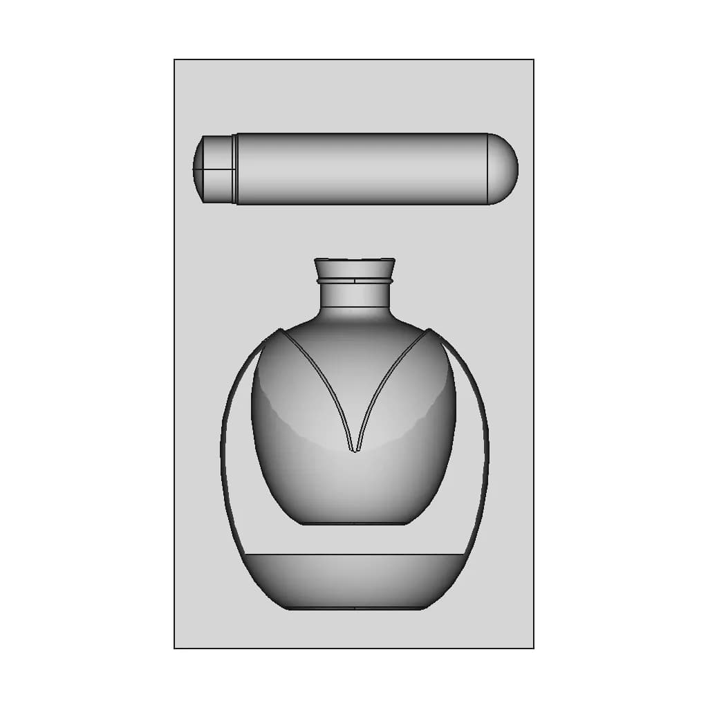 Bottle Glass - Cannabis Oil Packaging - Boud. | 3D Engineering Design File_0_0_degree_snapshot