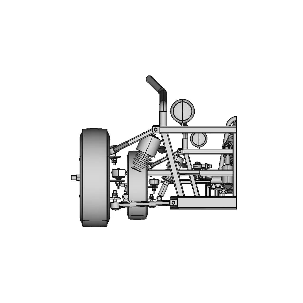 Double Wishbone Suspension With Chassis Structure | High-Quality CAD Model_0_270_degree_snapshot
