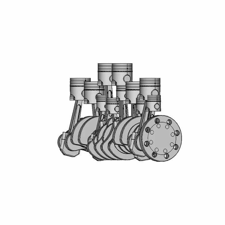 Inline 6 Cylinder Engine (3000 Cc) - Downloadable CAD Representation