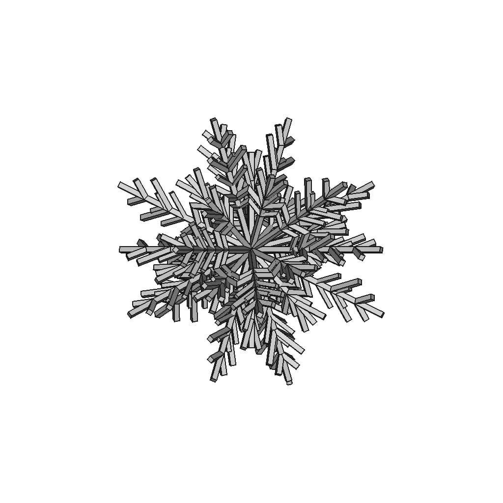 Snowflake | 3D Engineering Design File_60_30_degree_snapshot