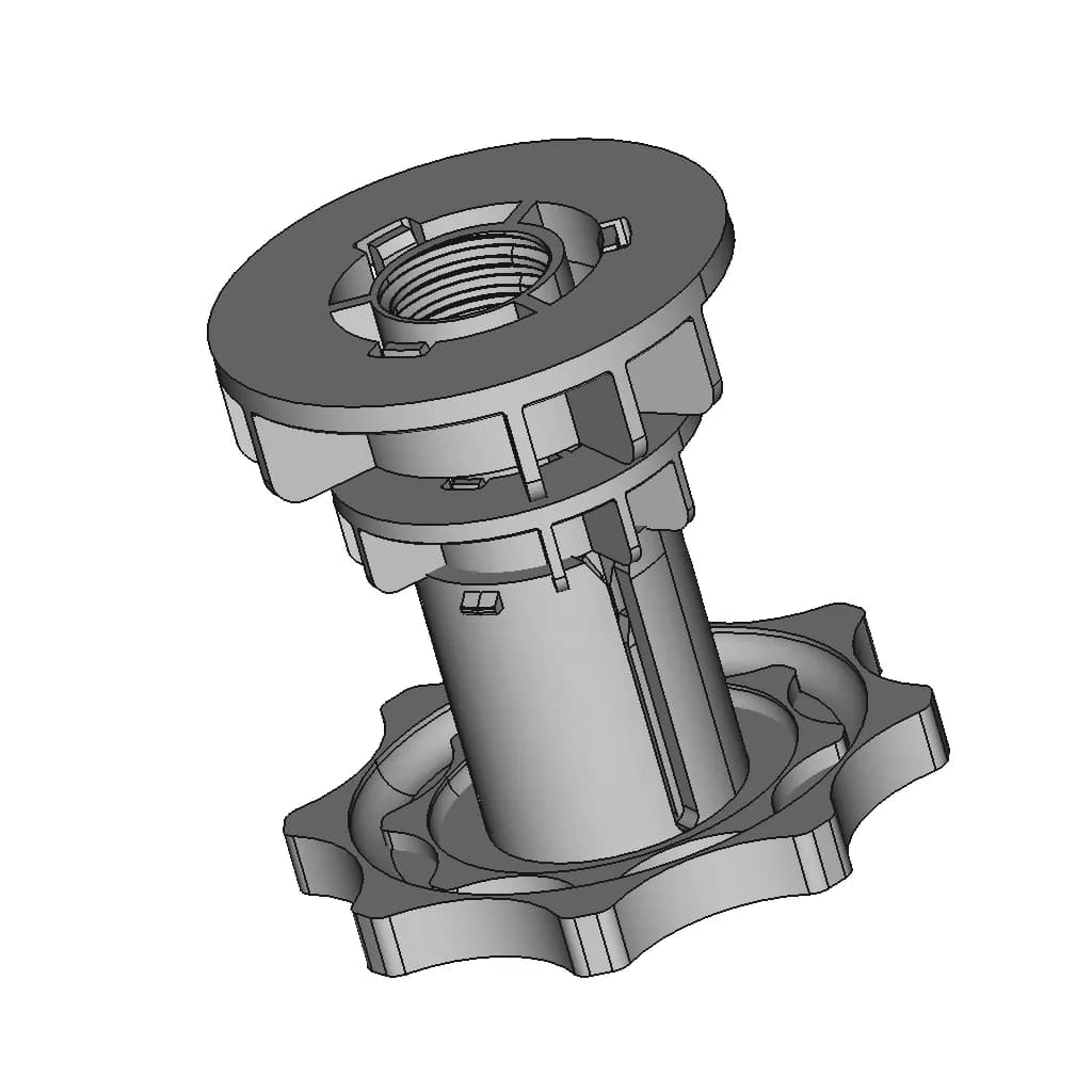 Audi A4 B8 Spare Nut - Downloadable CAD Representation_60_30_degree_snapshot