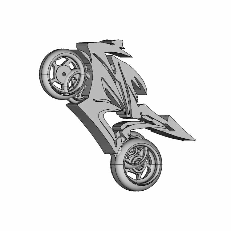 Superbike Single-Part Model | High-Quality CAD Model