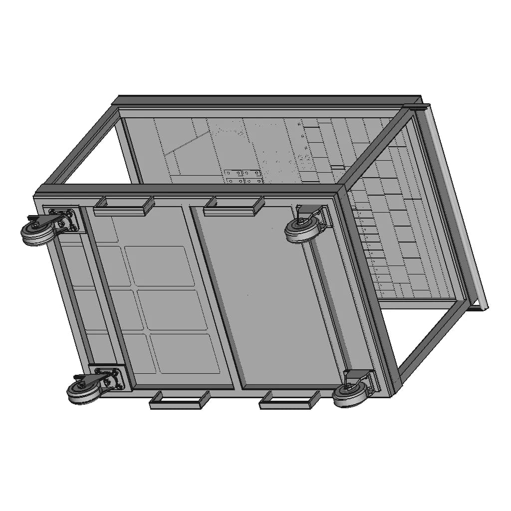 Small Part Wip Material Handling Trolley | 3D Engineering Design File_60_30_degree_snapshot
