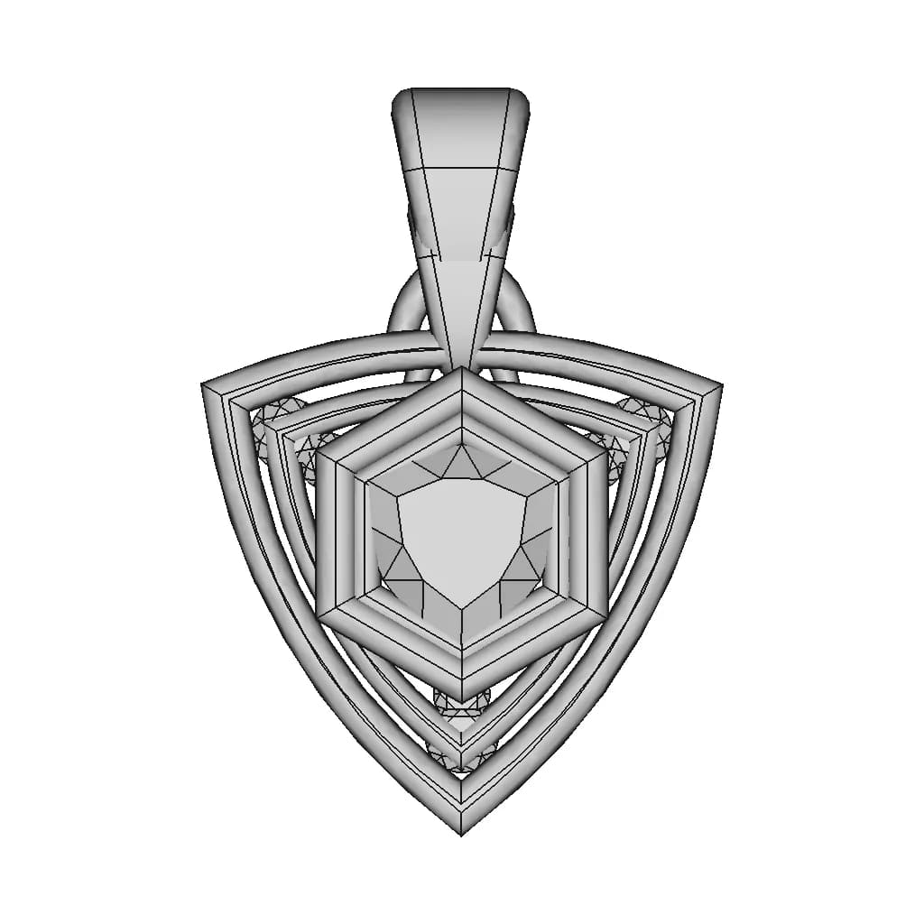 Trilliant Pendant - Standard Mechanical Component_0_0_degree_snapshot