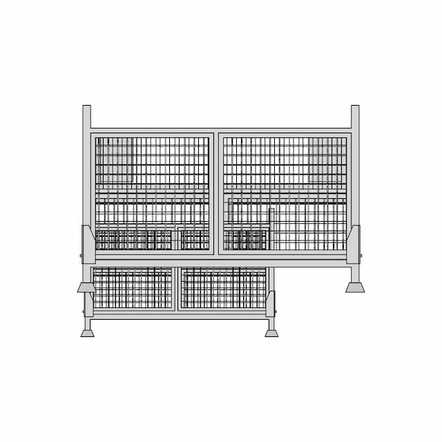 Export Folding Pallet (International Export) - Standard Mechanical Component