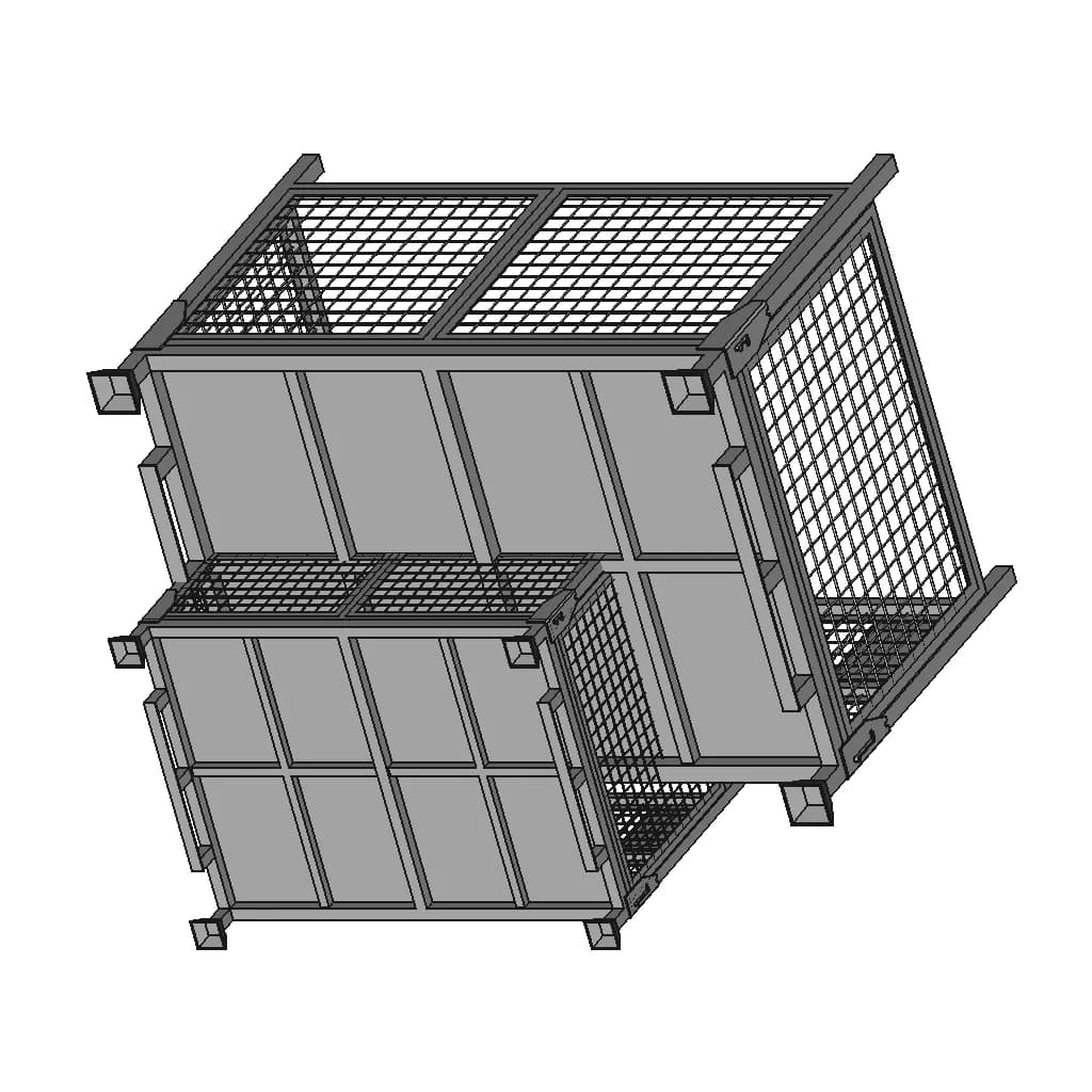 Export Folding Pallet (International Export) - Standard Mechanical Component_60_30_degree_snapshot
