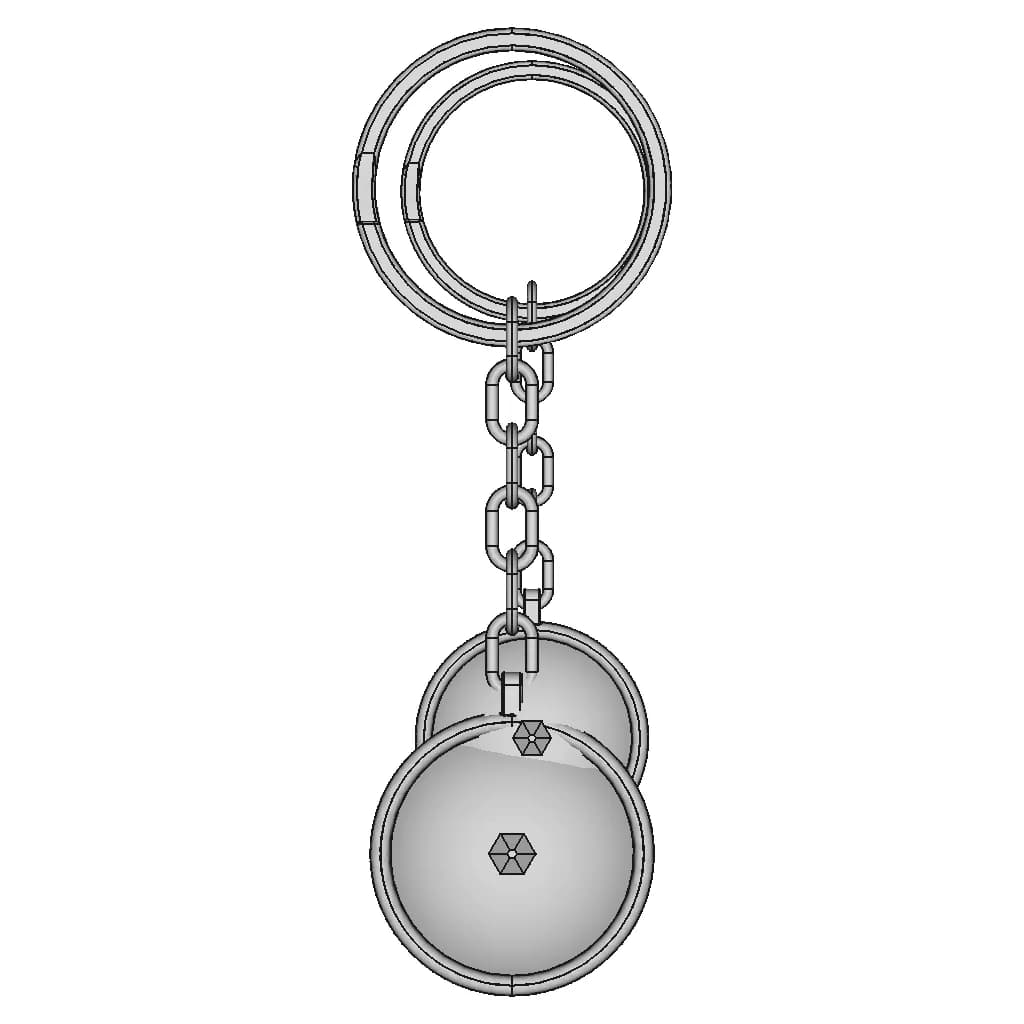 Custom Key Chain | High-Quality CAD Model_270_0_degree_snapshot