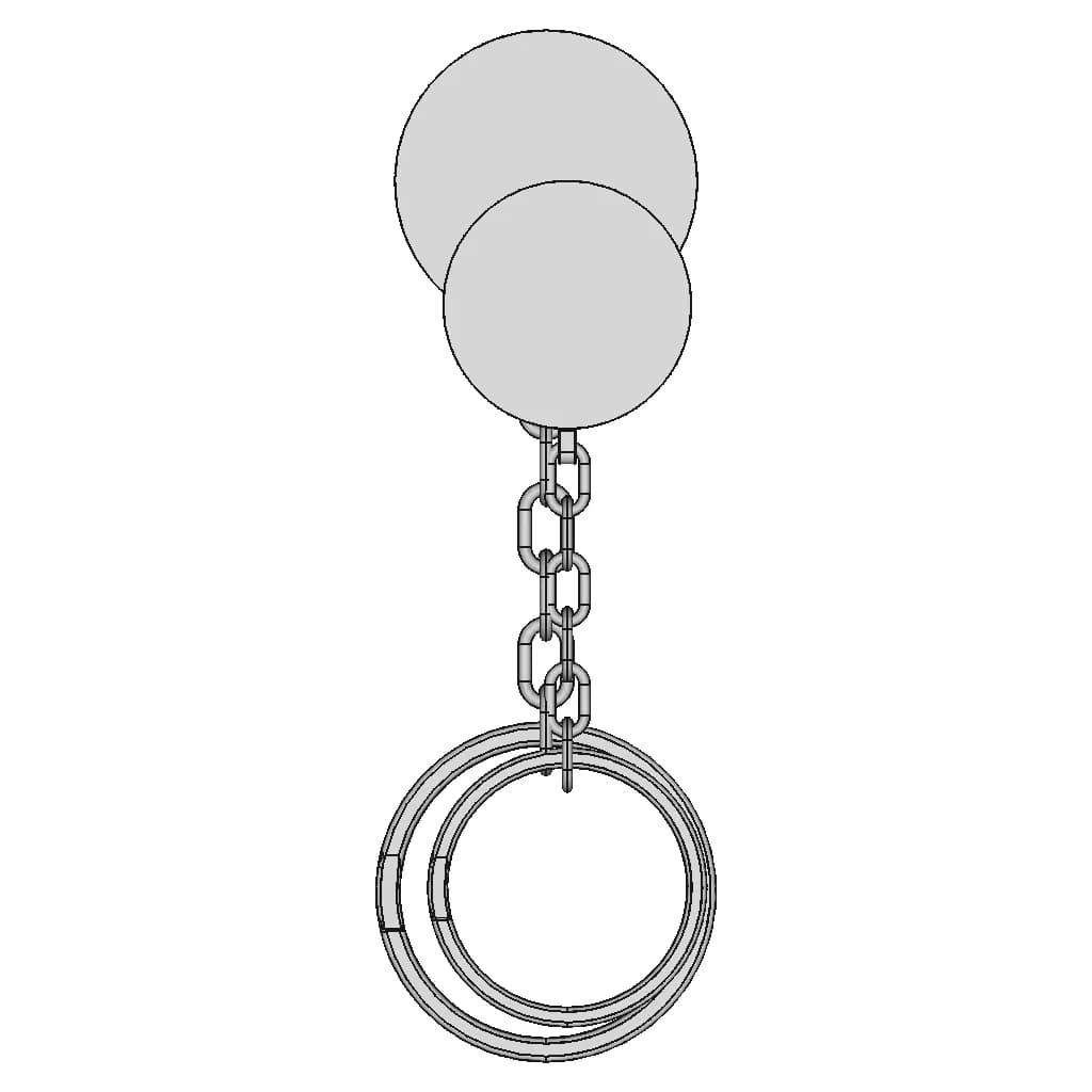 Custom Key Chain | High-Quality CAD Model_90_0_degree_snapshot