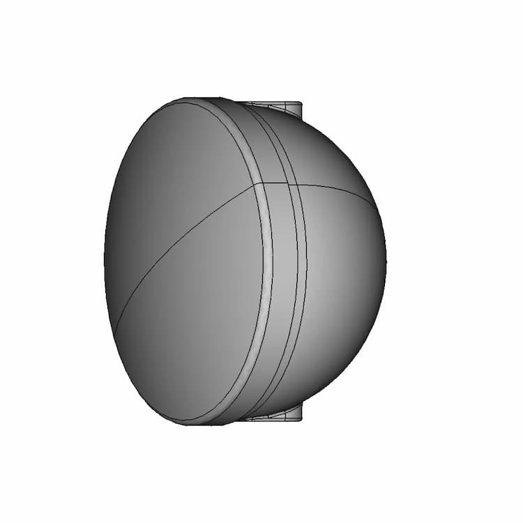 Head Lamp Round 190Mm - Standard Mechanical Component