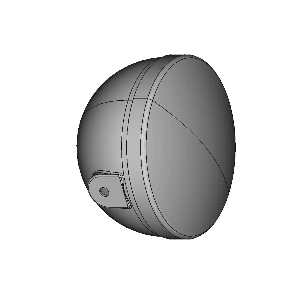 Head Lamp Round 190Mm - Standard Mechanical Component_60_30_degree_snapshot