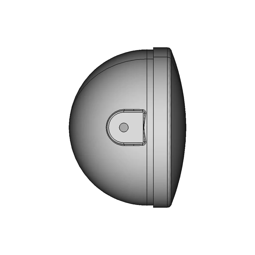 Head Lamp Round 190Mm - Standard Mechanical Component_90_0_degree_snapshot