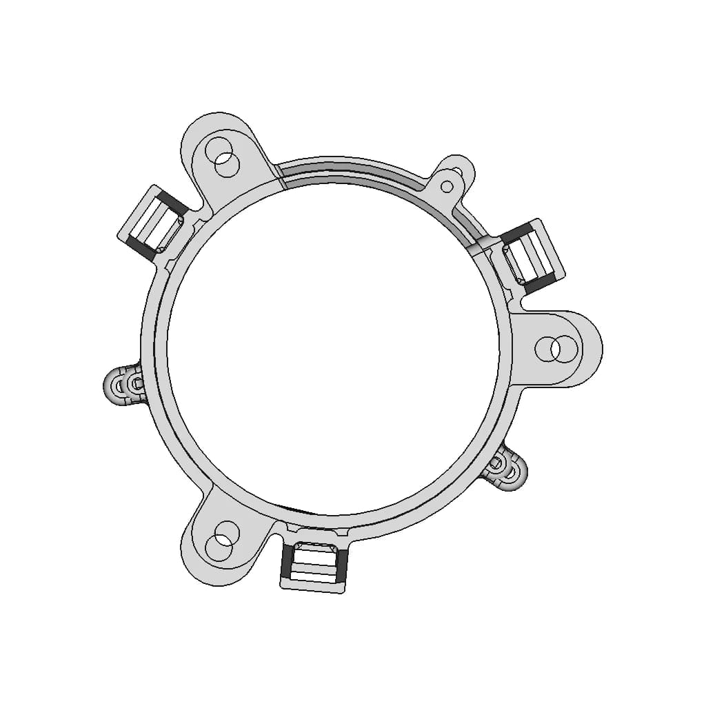 80 Series Alpine S2-S240 4" Speaker Adaptor | 3D Engineering Design File_90_0_degree_snapshot