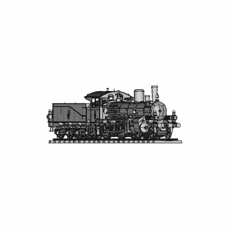 Steam Locomotive - Downloadable CAD Representation