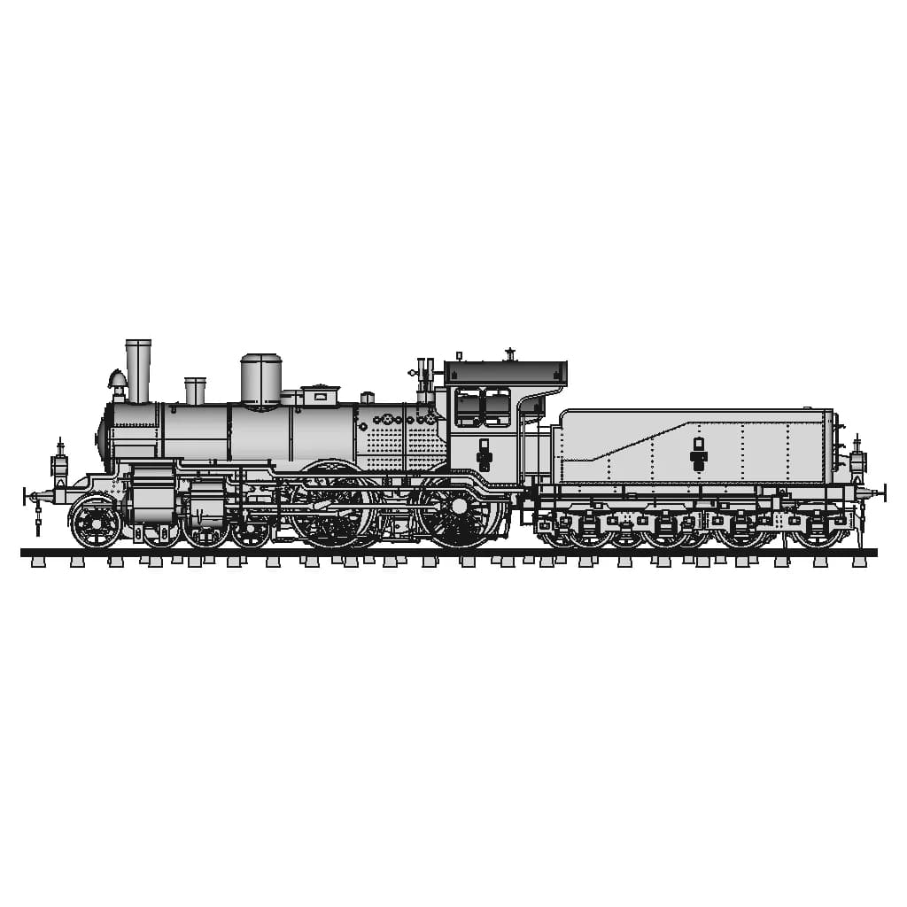 Steam Locomotive - Downloadable CAD Representation_0_270_degree_snapshot