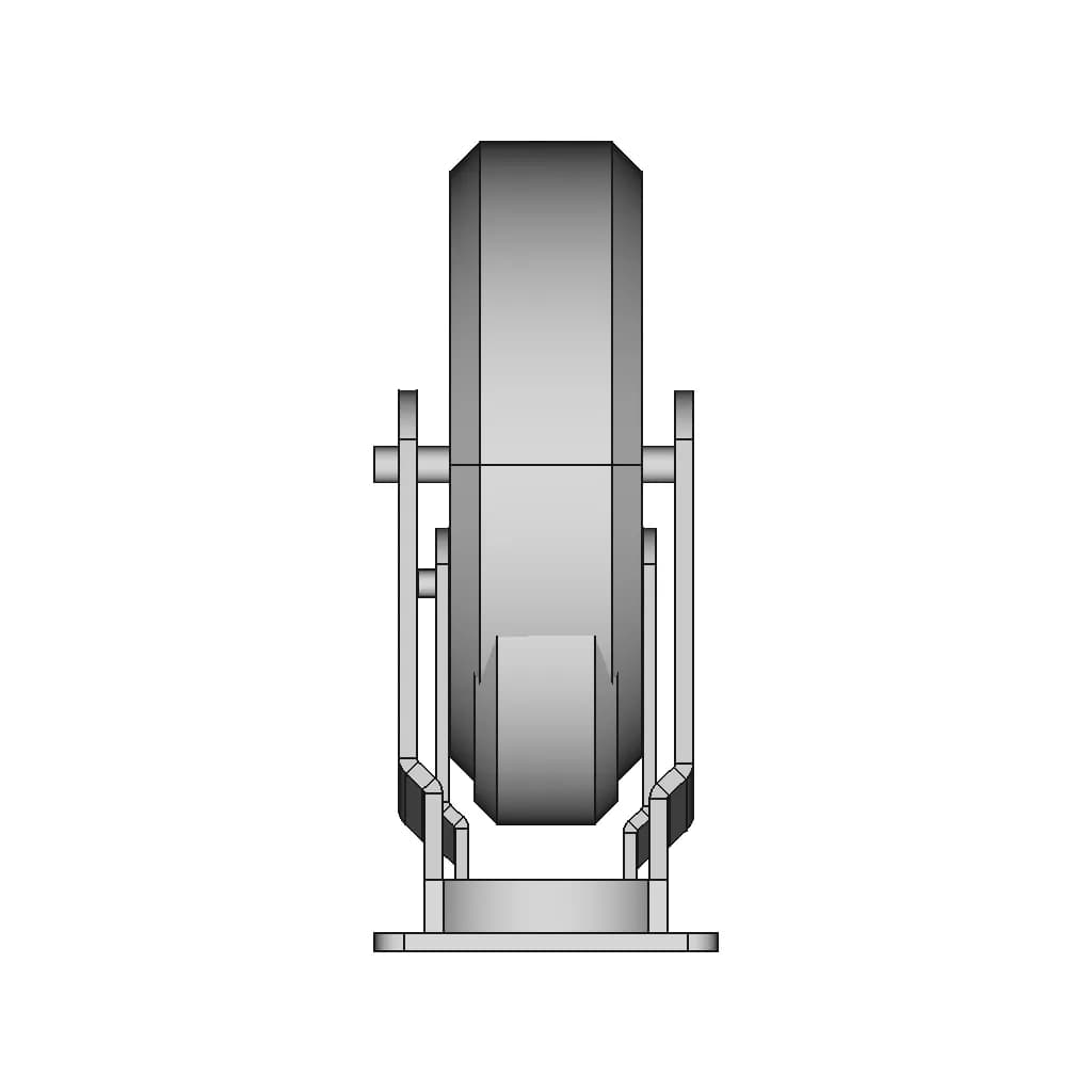 Pneumatic Caster Wheels | High-Quality CAD Model_0_0_degree_snapshot