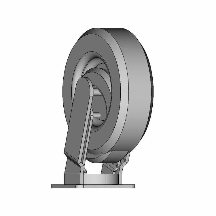 Pneumatic Caster Wheels | High-Quality CAD Model