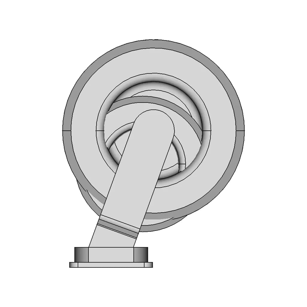 Pneumatic Caster Wheels | High-Quality CAD Model_0_90_degree_snapshot