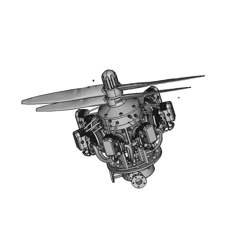 Rotary Engine | High-Quality CAD Model_60_30_degree_snapshot