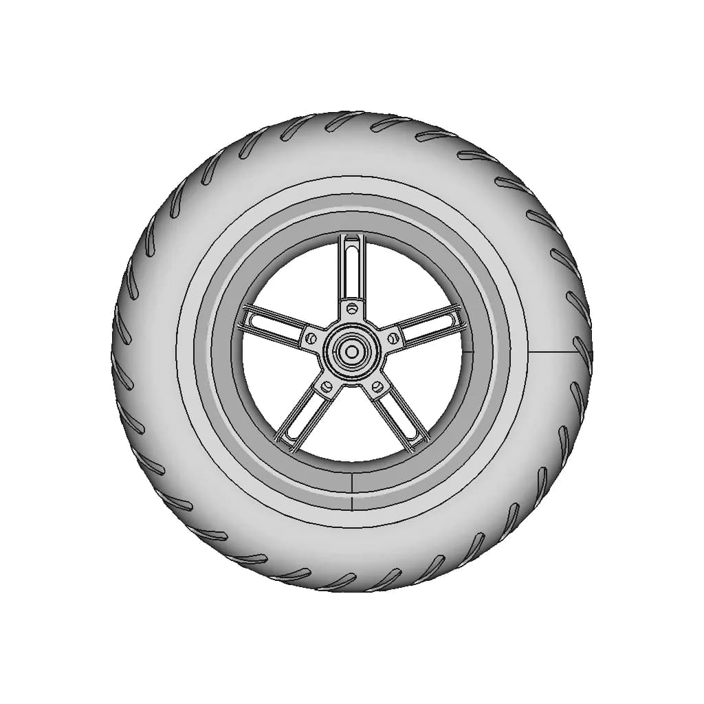 Xiaomi M365 Wheel Rear Pro / Pro2 - Xiaomi M365 Arka Tekerlek Jant Lastik By Sby - Standard Mechanical Component_0_0_degree_snapshot