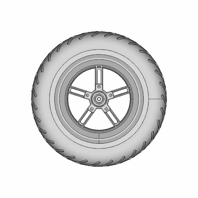 Xiaomi M365 Wheel Rear Pro / Pro2 - Xiaomi M365 Arka Tekerlek Jant Lastik By Sby - Standard Mechanical Component