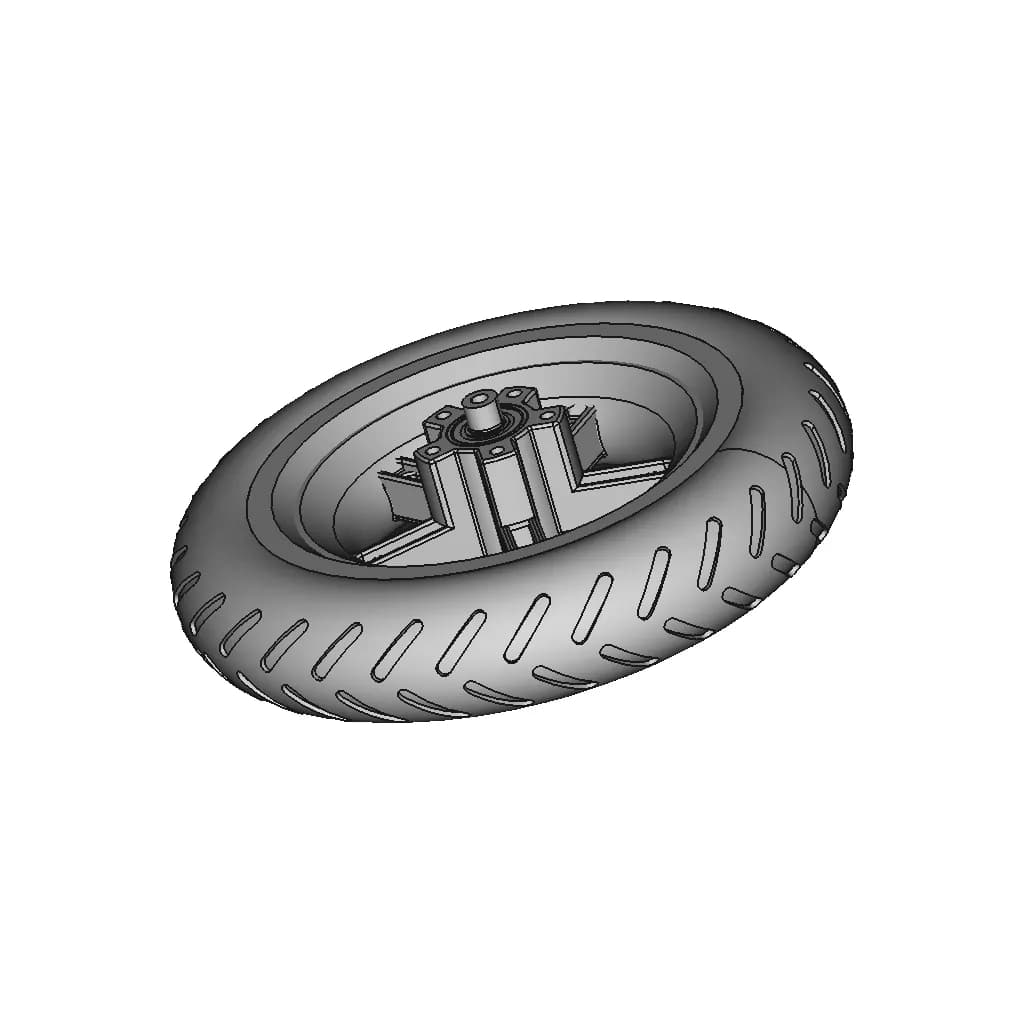 Xiaomi M365 Wheel Rear Pro / Pro2 - Xiaomi M365 Arka Tekerlek Jant Lastik By Sby - Standard Mechanical Component_60_30_degree_snapshot