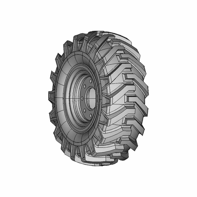 Rueda Retroexcavadora | 3D Engineering Design File