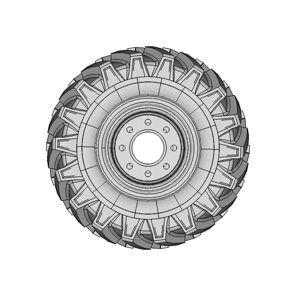 Rueda Retroexcavadora | 3D Engineering Design File_0_90_degree_snapshot