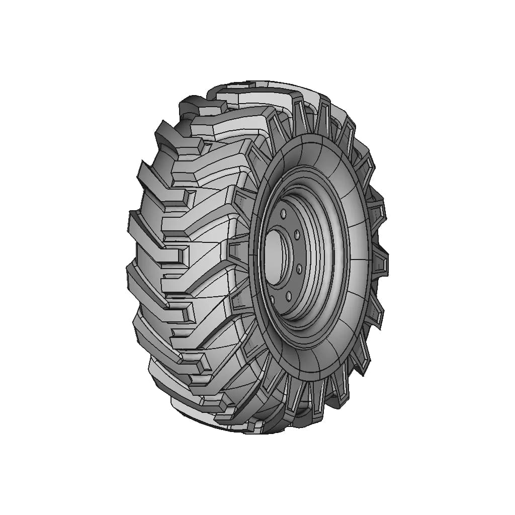 Rueda Retroexcavadora | 3D Engineering Design File_60_30_degree_snapshot