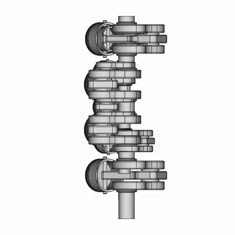 Piston Connecting Rod Crankshaft Assembly - Downloadable CAD Representation