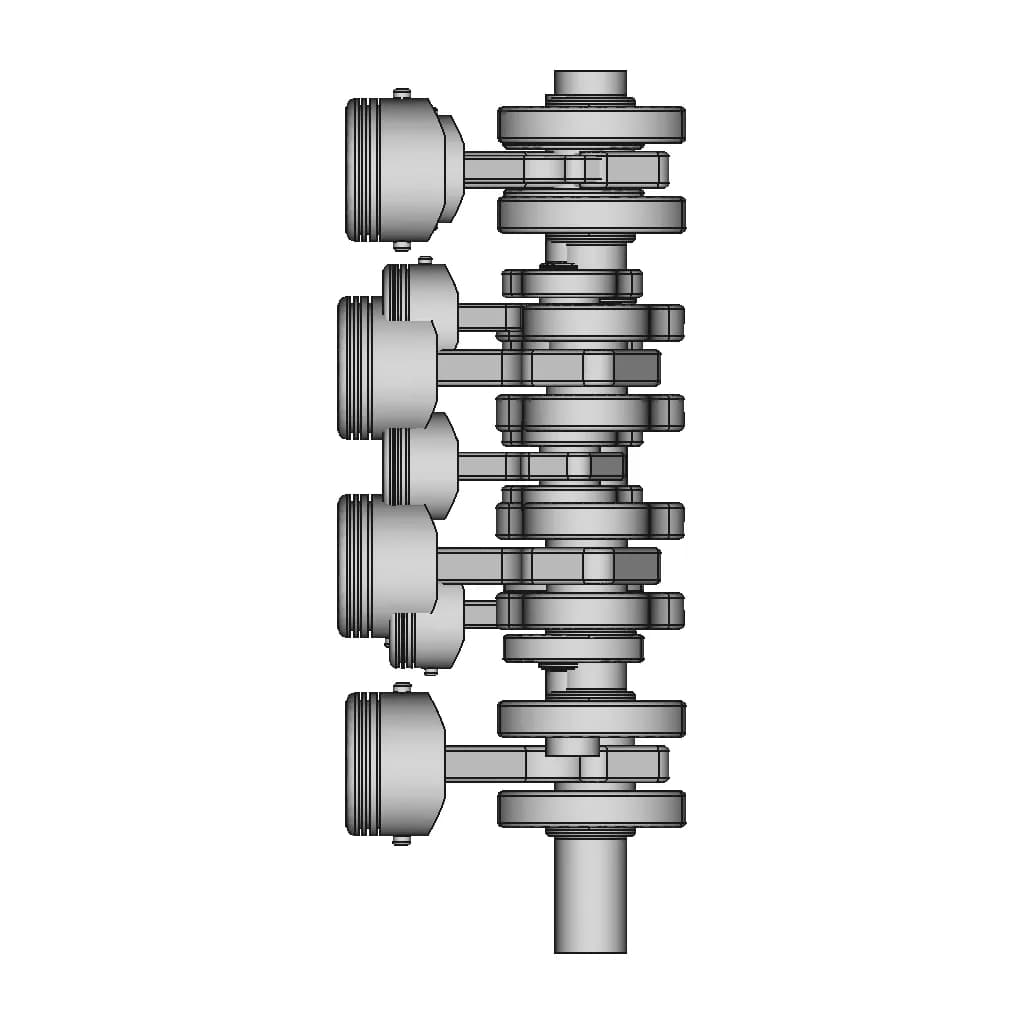 Piston Connecting Rod Crankshaft Assembly - Downloadable CAD Representation_0_90_degree_snapshot