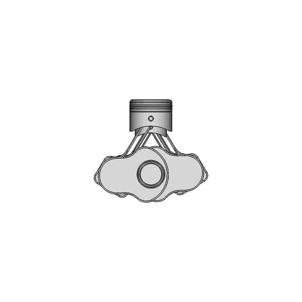Piston Connecting Rod Crankshaft Assembly - Downloadable CAD Representation_90_0_degree_snapshot