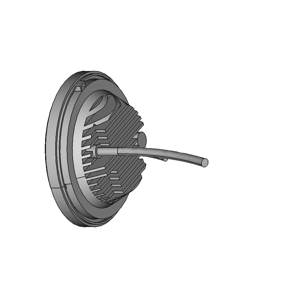 Motorcycle Led Front Headlight From Aliexpress 5.75" | High-Quality CAD Model_60_30_degree_snapshot