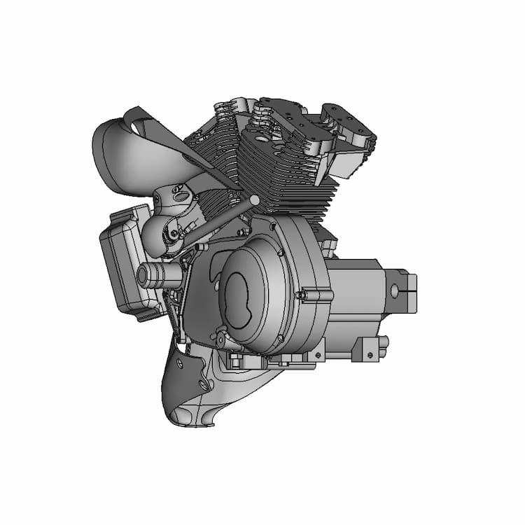 Buell Xb Horn Cowl Mount +T-Rex Frame Slider Left | 3D Engineering Design File