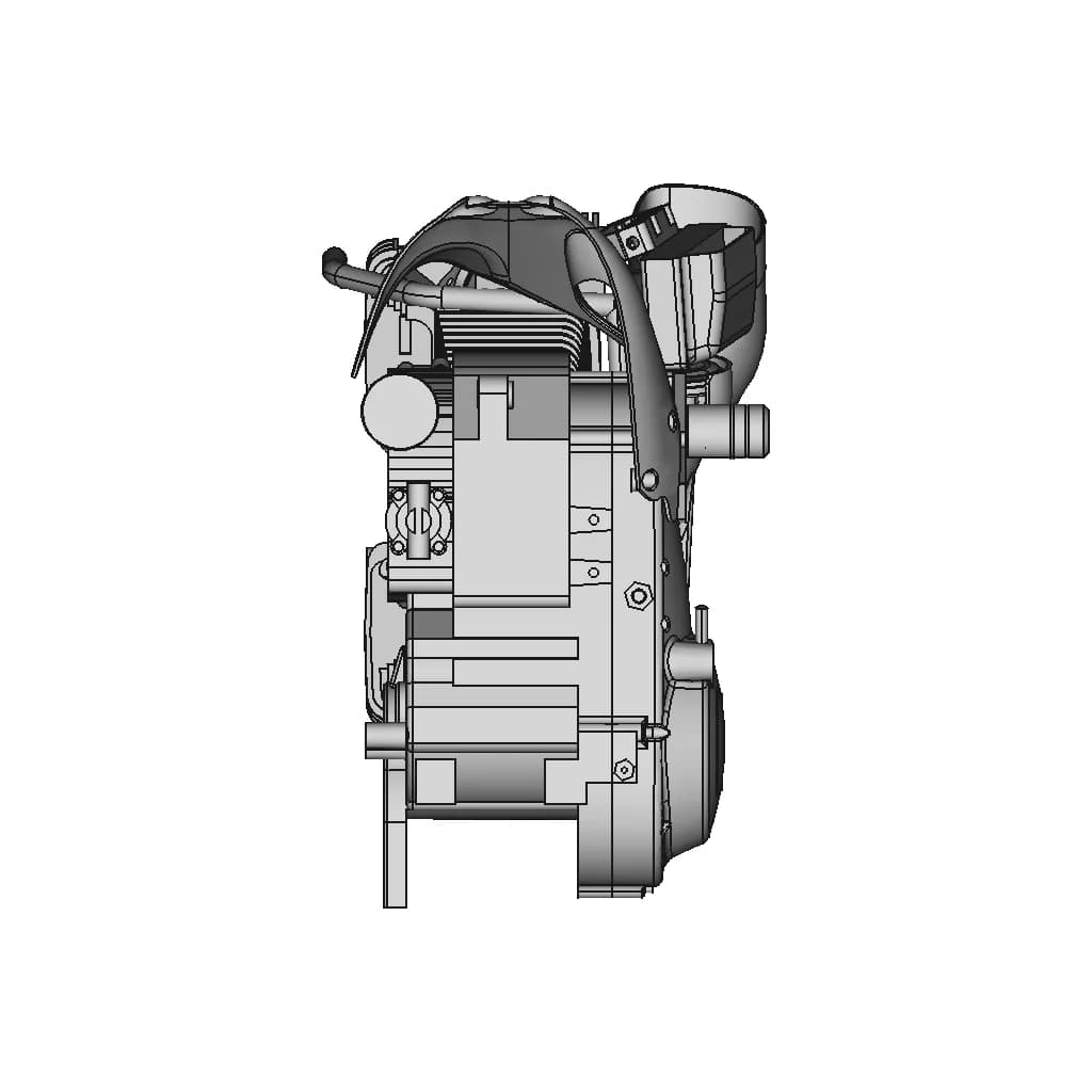 Buell Xb Horn Cowl Mount +T-Rex Frame Slider Left | 3D Engineering Design File_90_0_degree_snapshot