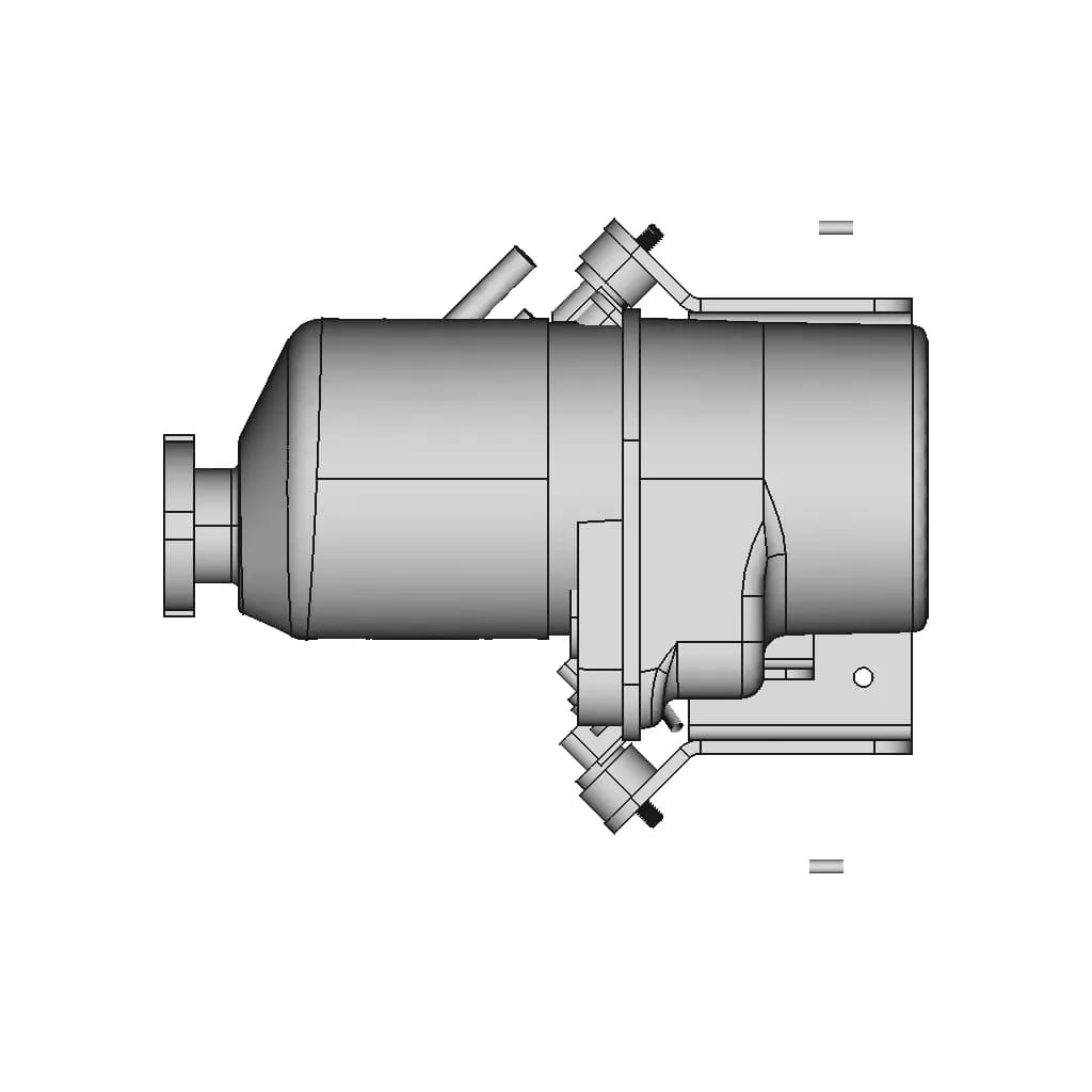 Trw Power Steering Pump For Opel Astra 1998-2006 - Downloadable CAD Representation_0_90_degree_snapshot