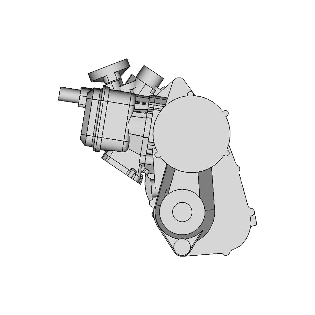 Rotax V127 - Aprilia 125 '87 | 3D Engineering Design File_0_90_degree_snapshot