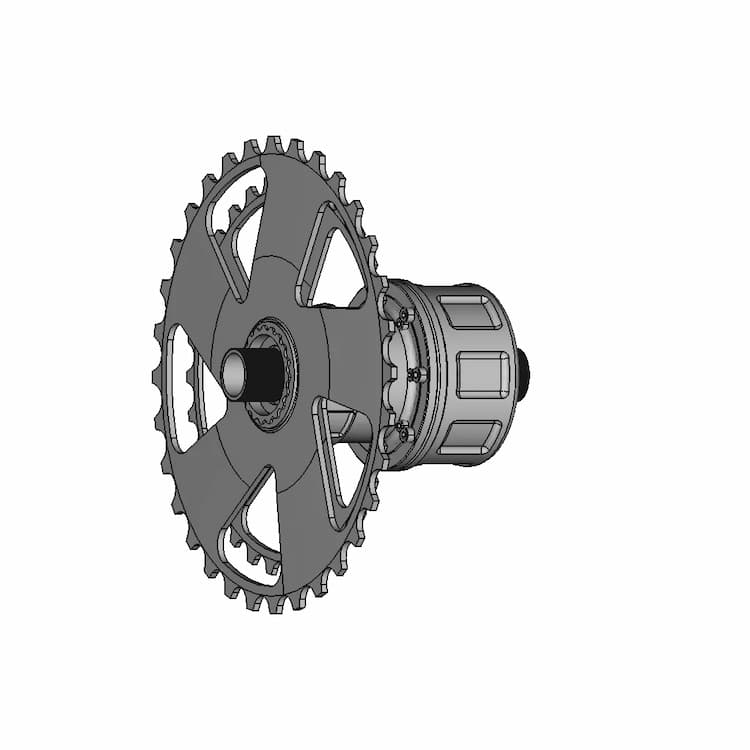 E-Bike Drivetrain With Flexspline Transmission | High-Quality CAD Model