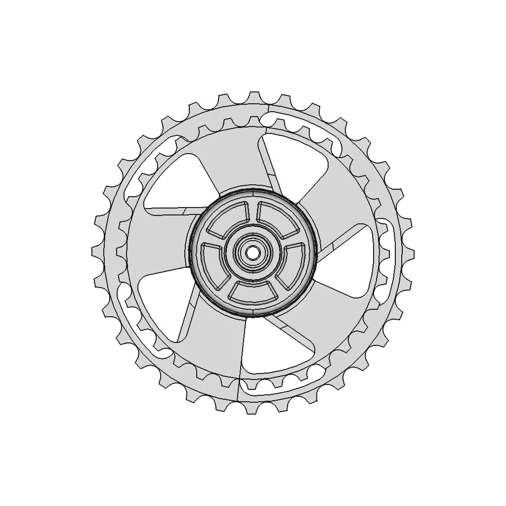 E-Bike Drivetrain With Flexspline Transmission | High-Quality CAD Model_0_270_degree_snapshot