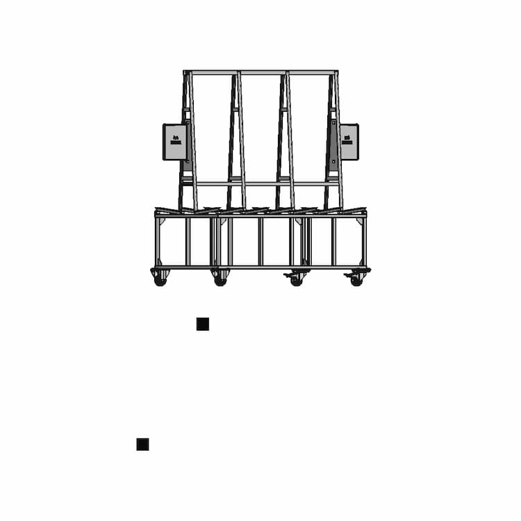 Glass Transport Trolley (Without Separator) | High-Quality CAD Model