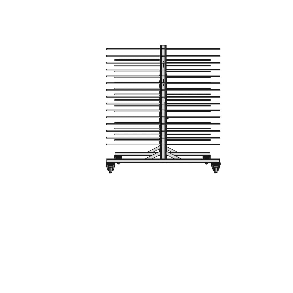 Glass Transport Trolley (Double Sided) - Downloadable CAD Representation_0_0_degree_snapshot