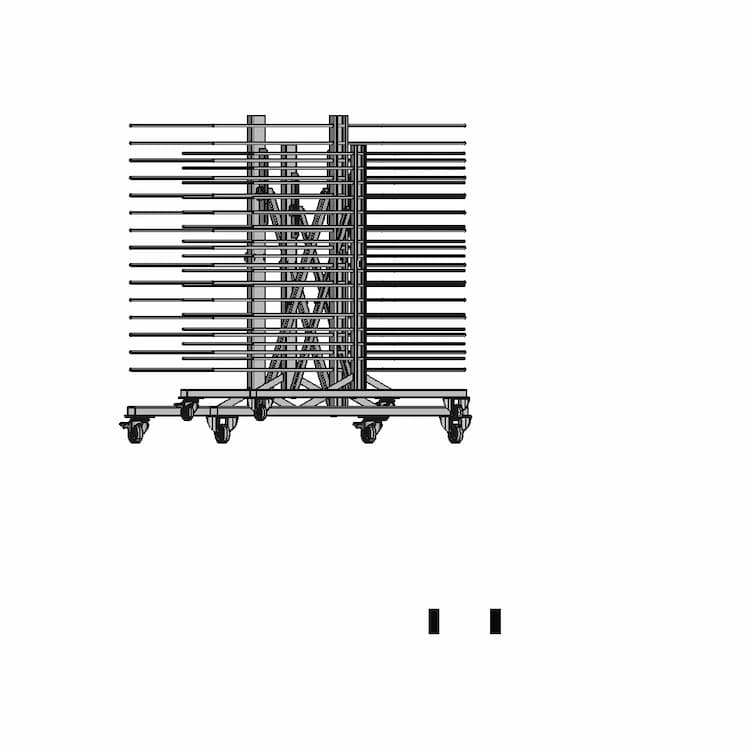 Glass Transport Trolley (Double Sided) - Downloadable CAD Representation
