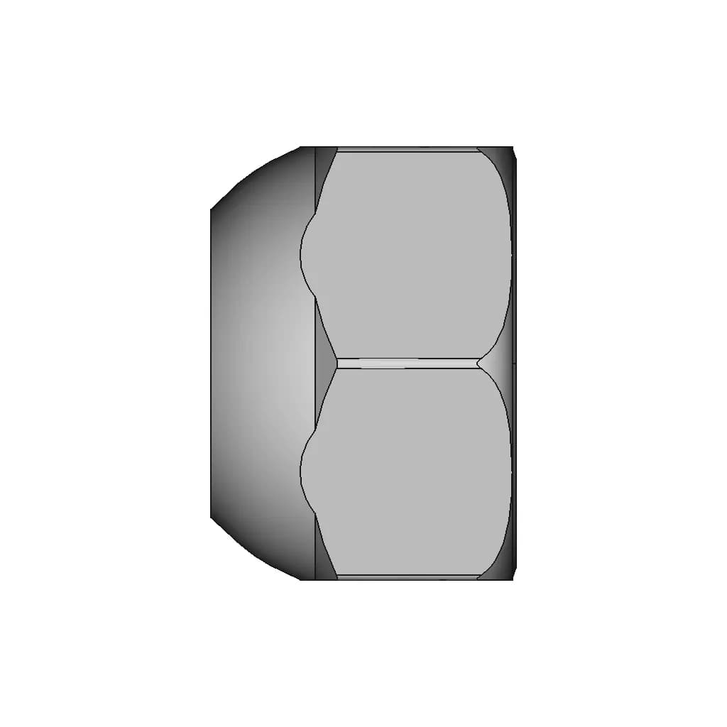 Jis Stud Mount Wheel Lug Nuts - Downloadable CAD Representation_0_90_degree_snapshot