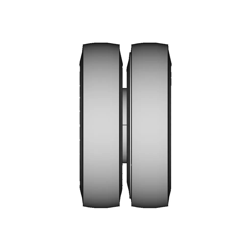 Demountable Dual Rear Wheel 10.00 R20 - Standard Mechanical Component_0_0_degree_snapshot