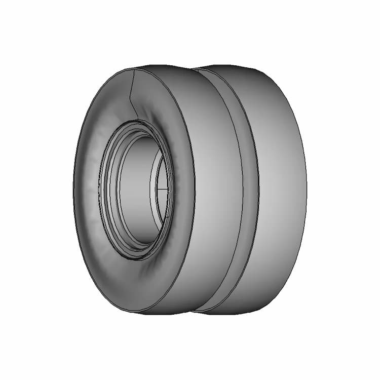 Demountable Dual Rear Wheel 10.00 R20 - Standard Mechanical Component